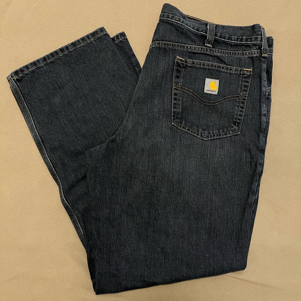 Carhartt Jeans Men 40x32 Blue Relaxed Fit Workwear Casual Denim Pants